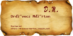 Drávecz Márton névjegykártya